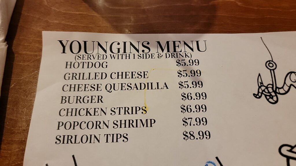 Almost on The Lake Menu 4