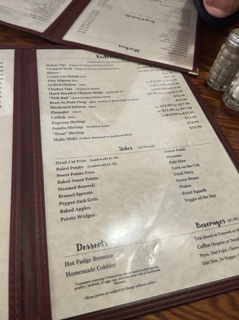 Almost on The Lake Menu 5